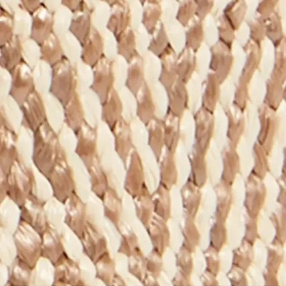 Vince Camuto L-XL Stretch Raffia Belt Natural Multi